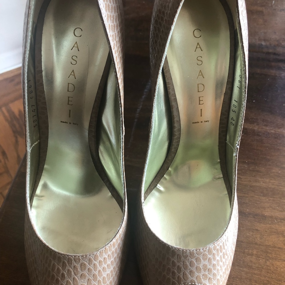 Casadei Peep Toe Platform Pump - image 5